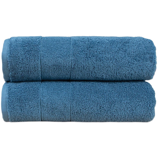 Arkwright Home Aston & Arden Turkish Solid Bath Towel 30x60 Copen Blue (2pk) BT-TS-3060-18-CBL - main